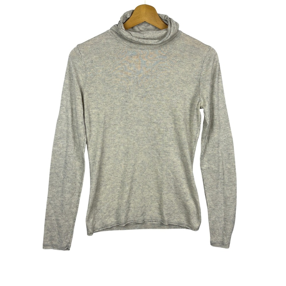 Les Ateliers de la Maille Women Silk Cashmere Turtleneck Base Layer Top US XS/S